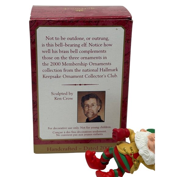VTG Hallmark Keepsake Ornament Collectors 2000 BellBearing Elf Christmas 2.6" - Picture 3 of 5